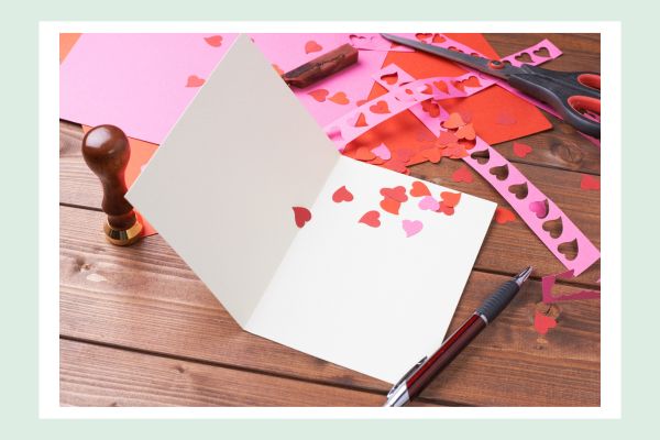 Idee Upcycling alte Kalenderblätter - zu Glückwunschkarten